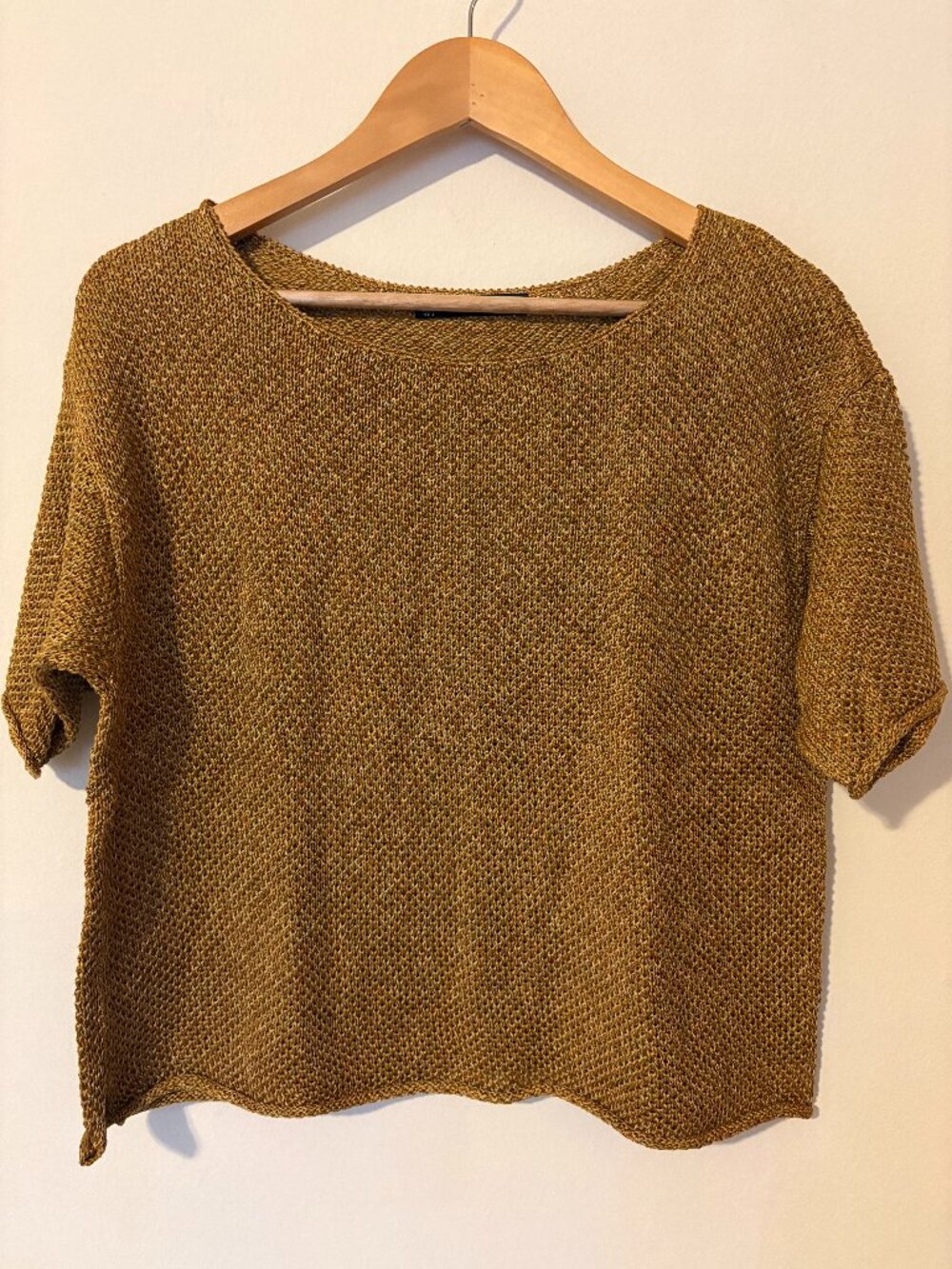 Peruvian Connection Pima Cotton Open Knit Sweater Top Women’s S